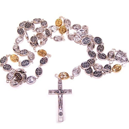 Silver tone icons and wire Rosary - made with Icons silver tone and gold tone...、mySite、topwebapps