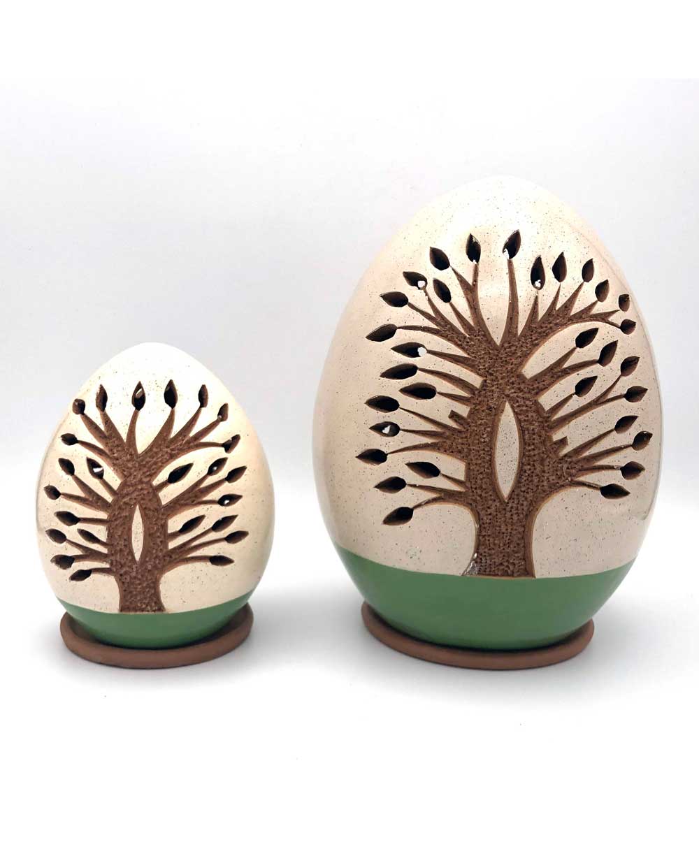 Handcrafted Tree of Life Ceramic Luminary / Tea Light Holder、mySite、topwebapps
