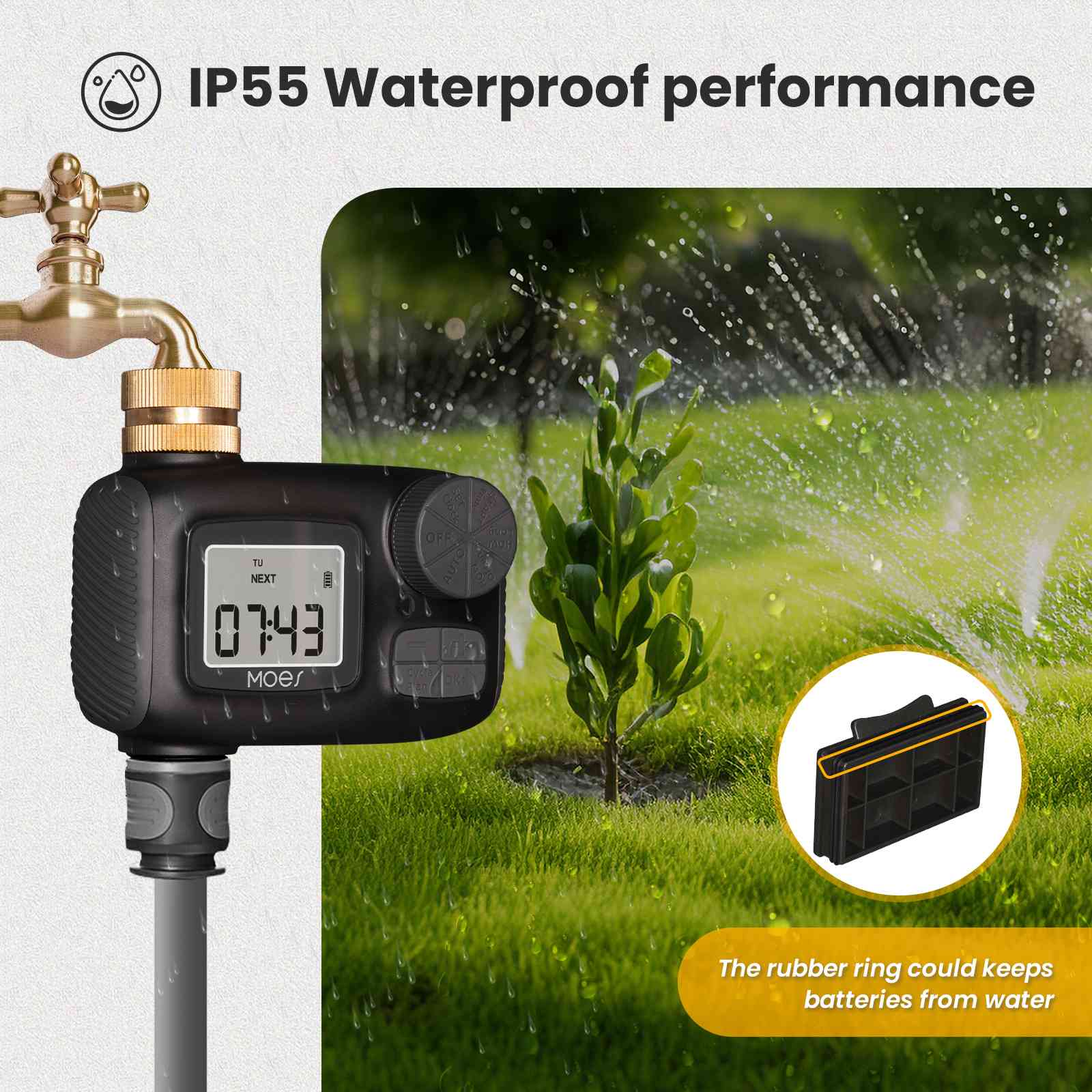 Sprinkler Timer For Garden Hose Drip Irrigation Auto Watering 1-Outlet、mySite、fannypackpong