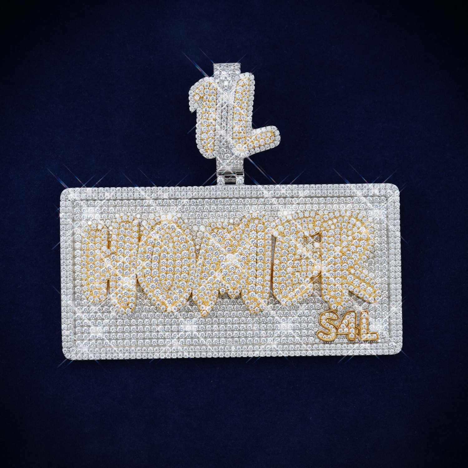 HOMER Custom Moissanite Name Pendant 14K Gold、mySite、hinf8tx79