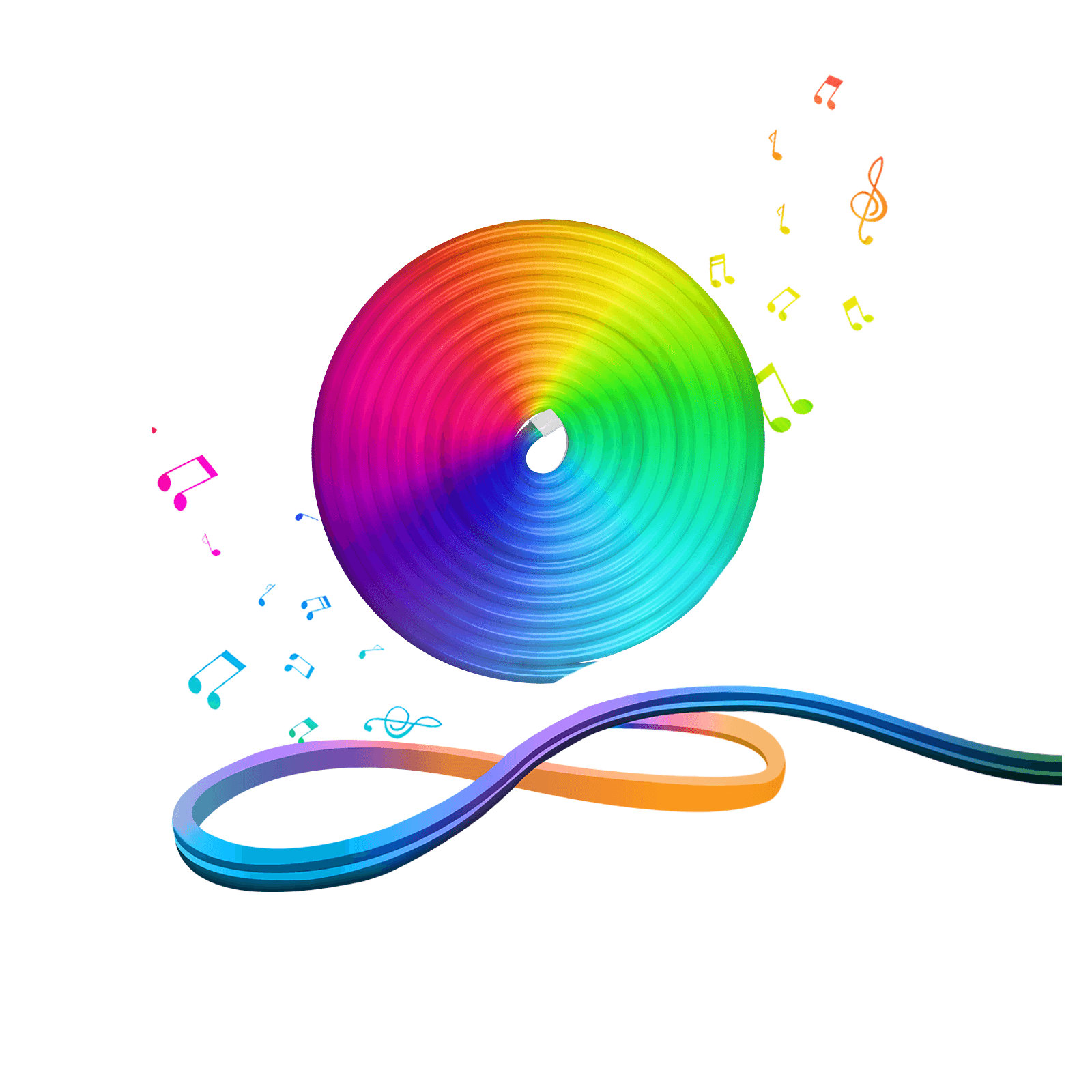 Wifi Smart LED Neon Light Strip RGB Color Led Tape Lamp for TV Backlight, Home Party Decor、mySite、fannypackpong