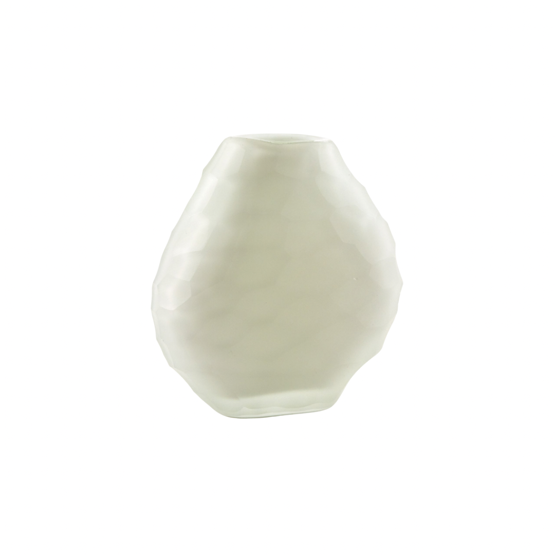  White Hammered Glass Vase、mySite、elrpsem3k