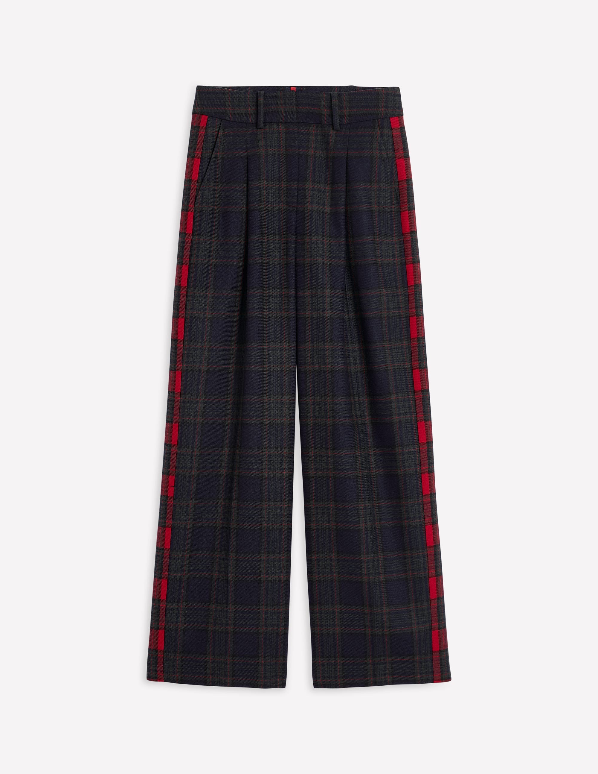  Chiswick Wool Blend Pants-Navy and Green Check、mySite、ashleygrahame
