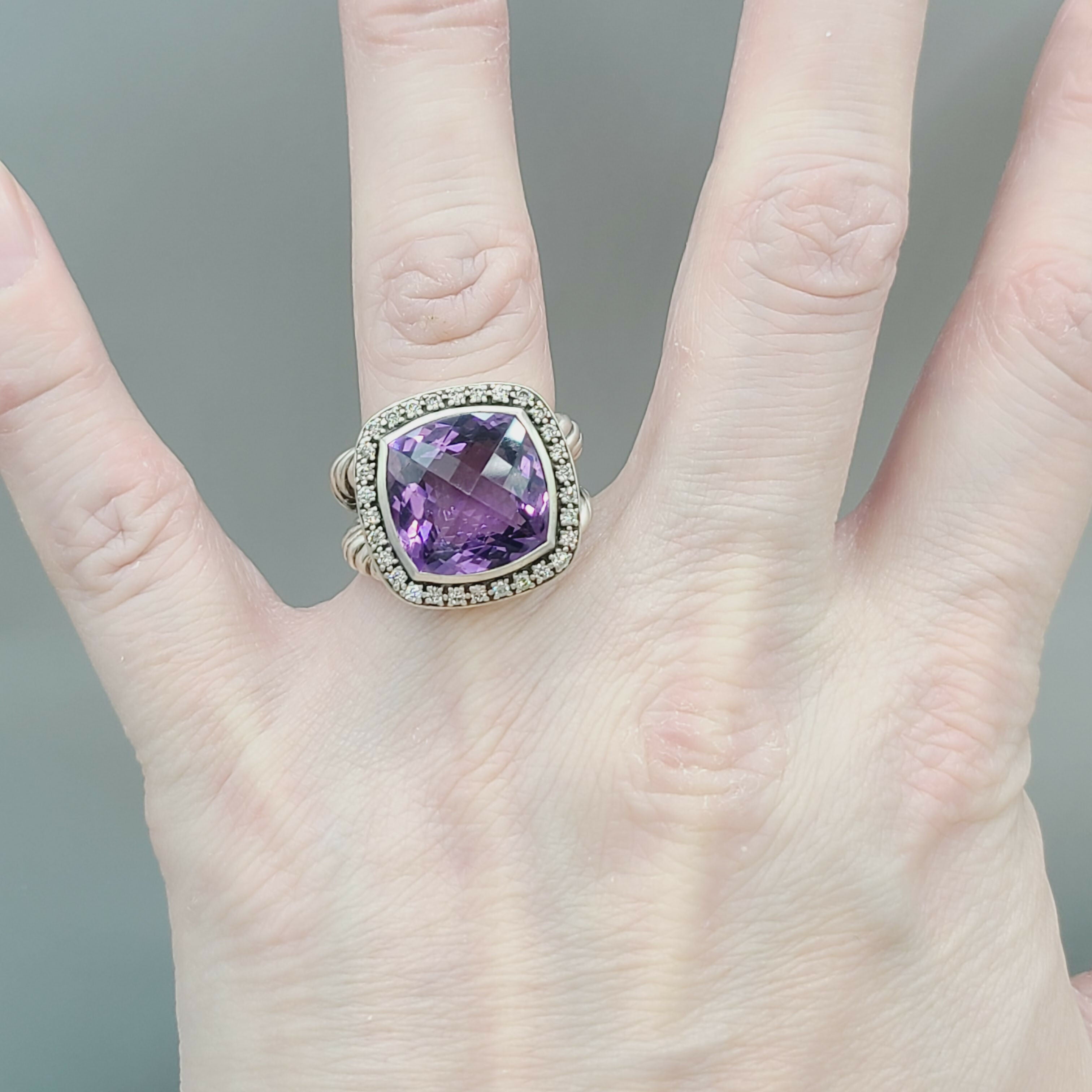 David Yurman Albion Moonlight Ice Ring 14mm Amethyst、mySite、hinf8tx79