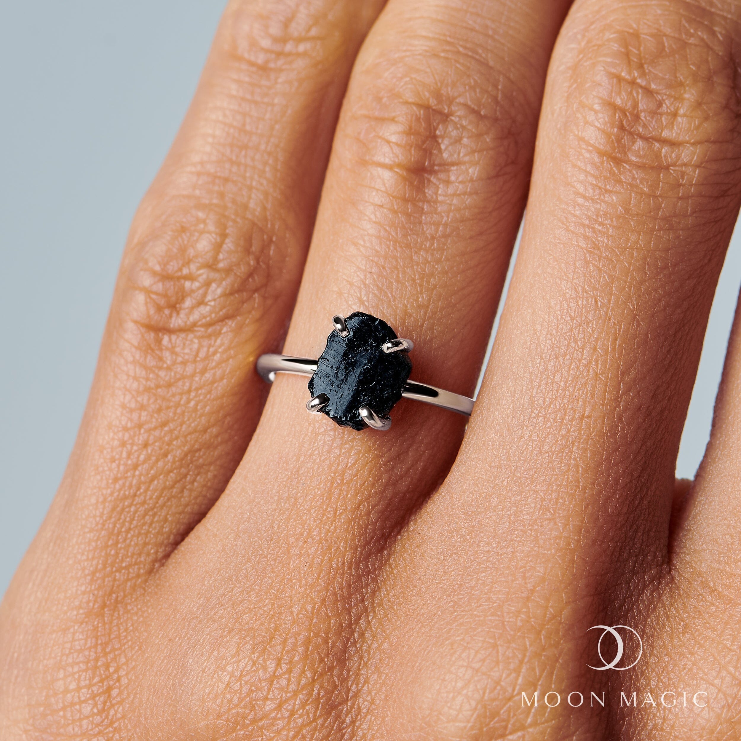 Raw Crystal Ring - Petite Black Obsidian、mySite、hinf8tx79