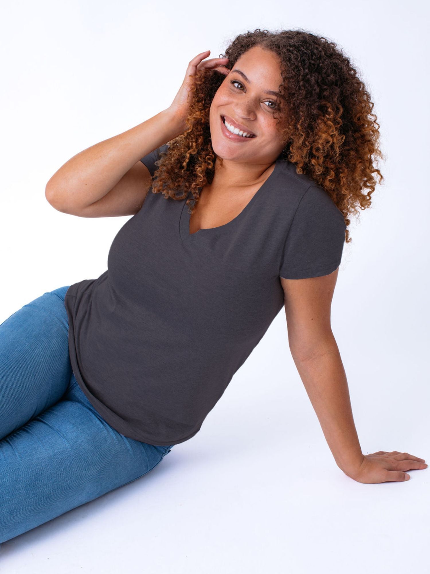  Women's Vintage Black V-Neck、mySite、ghnorth