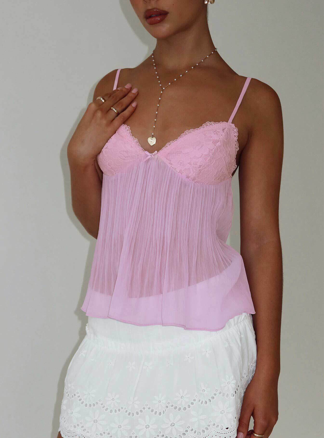 Zami Pleat Top Pink、mySite、solidvoid