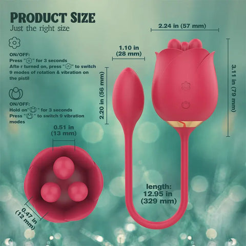 Rose Toy with Vibrating Egg