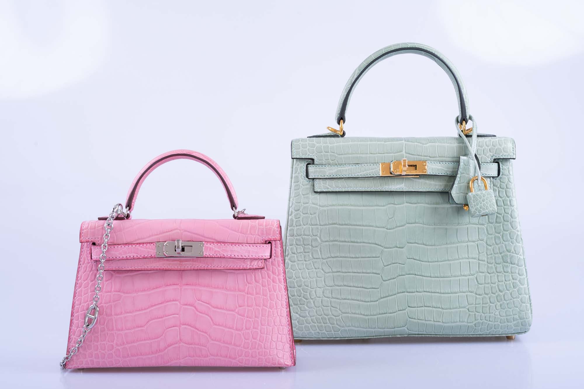 Hermès Kelly Mini 20 Sellier Bubblegum 5P Pink Matte Alligator Palladium Hardware、mySite、garminoutage.com