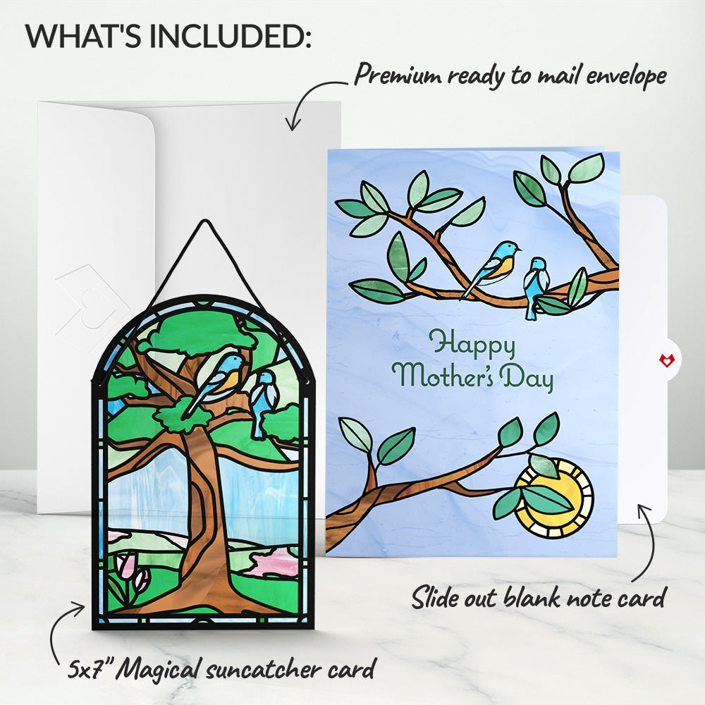 Happy Mother's Day Robins Suncatcher Card、mySite、solidvoid