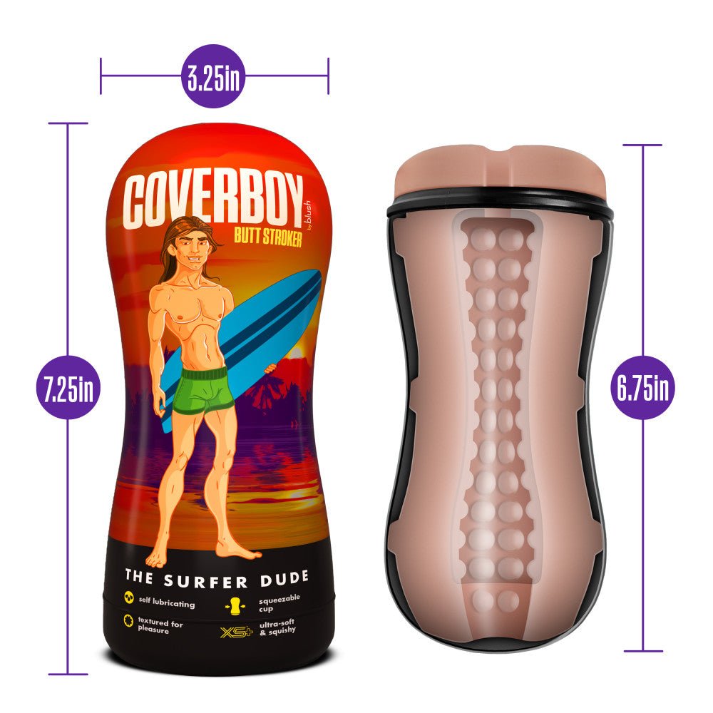 Coverboy™ By Blush® | The Surfer Dude Self Lubricating Realistic Beige Butt Stroker、mySite、bottomscart