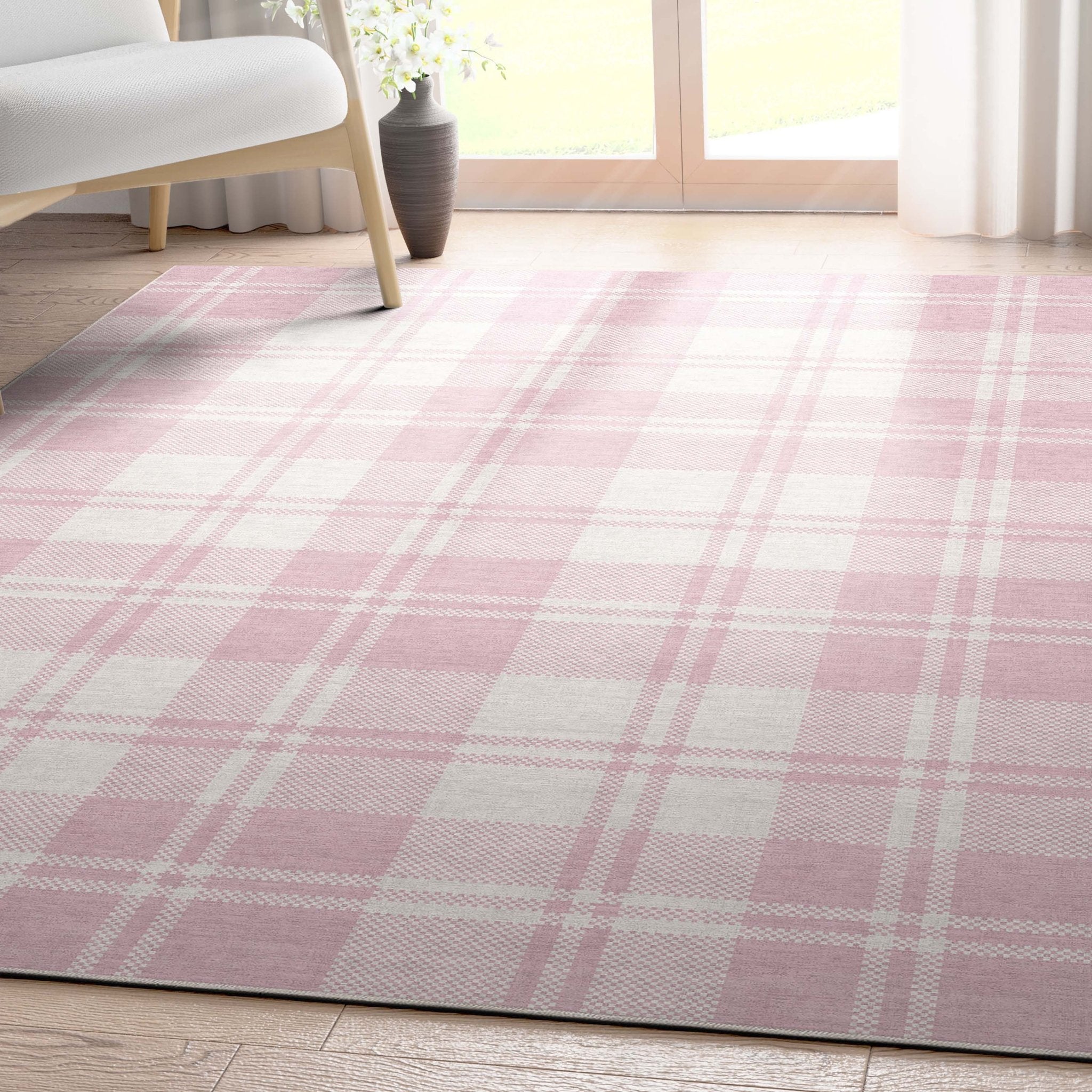 Plaid Modern Geometric Boxes Flat-Weave Rug、mySite、gigharbornorthrealestate