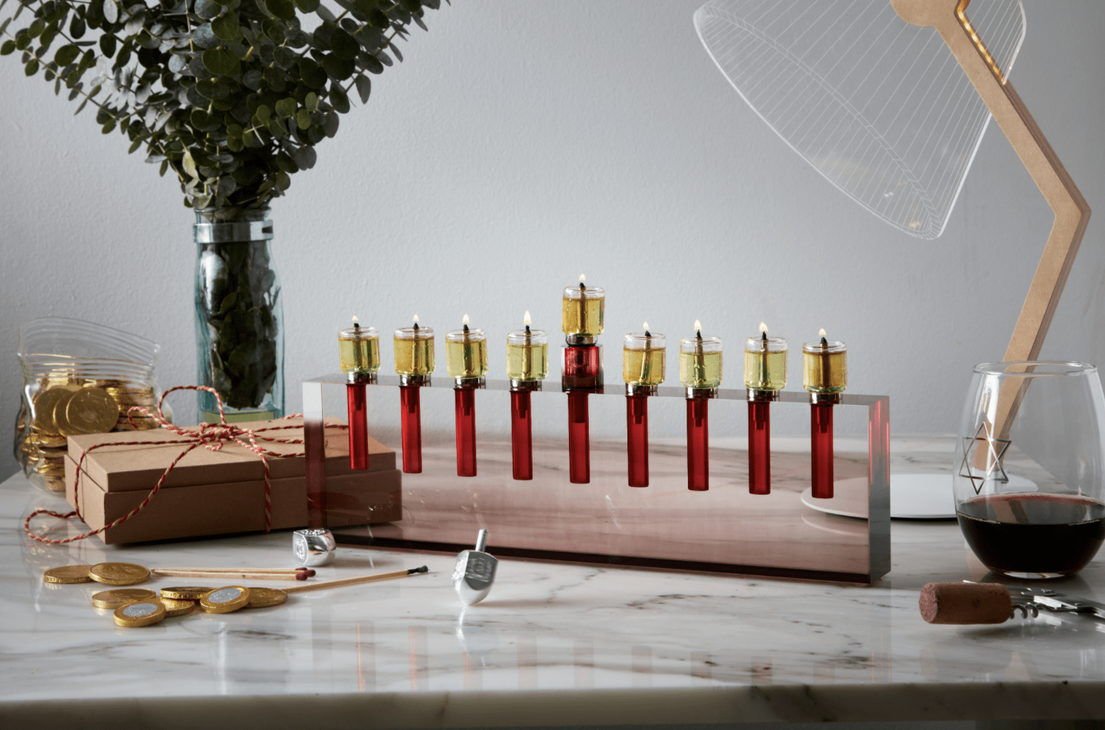 Acrylic Oil Menorah - (Choice of Colors)、mySite、topwebapps