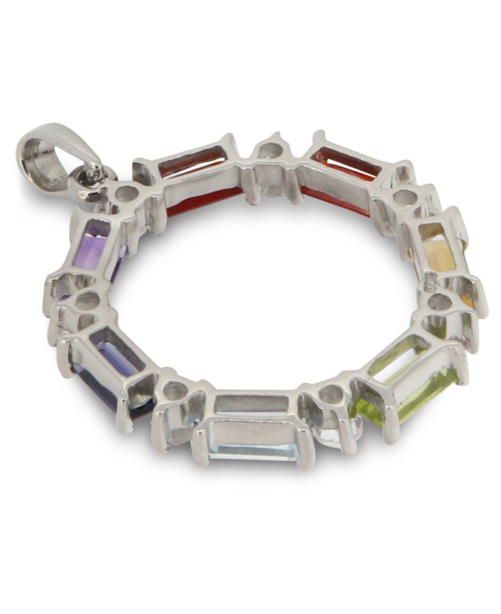 Chakra Wheel of Balance Gemstone Sterling Pendant、mySite、topwebapps