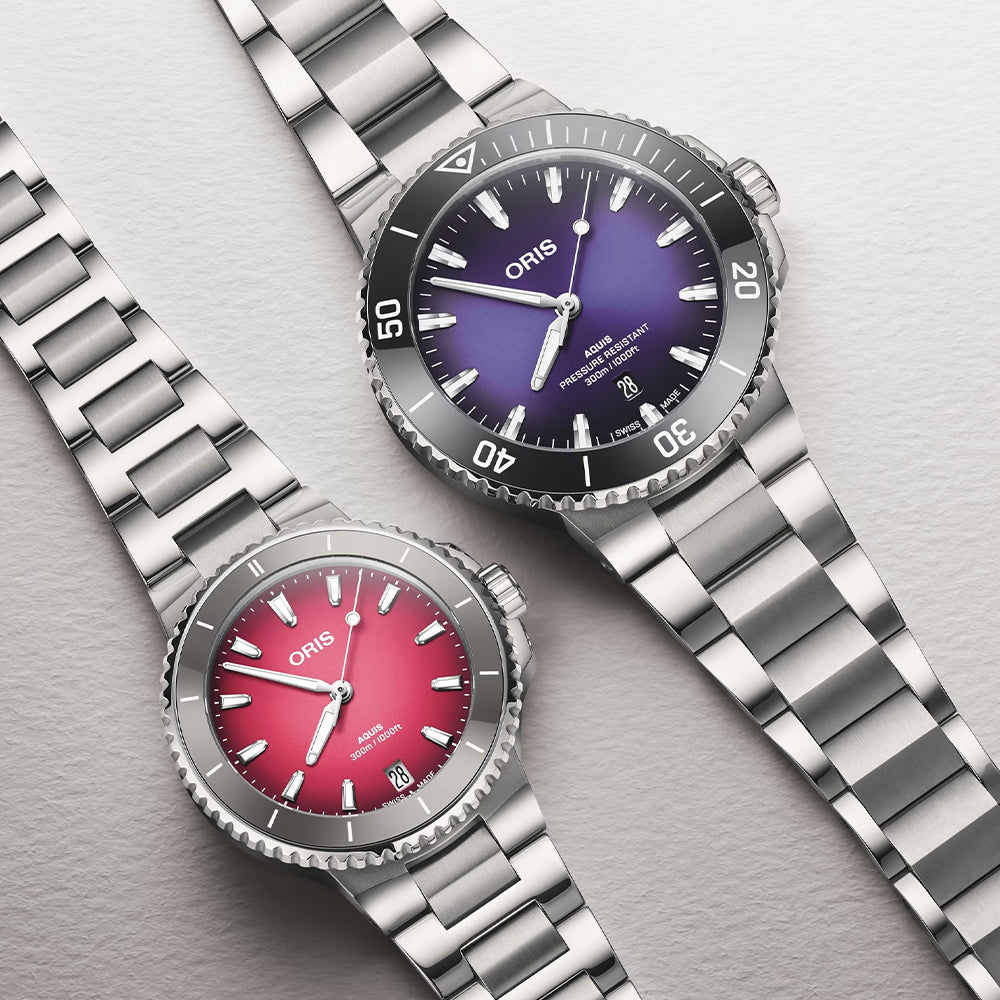 Aquis Date Ceramic Bezel Berries Edition 36.5mm - Pink on Bracelet、mySite、botmansion