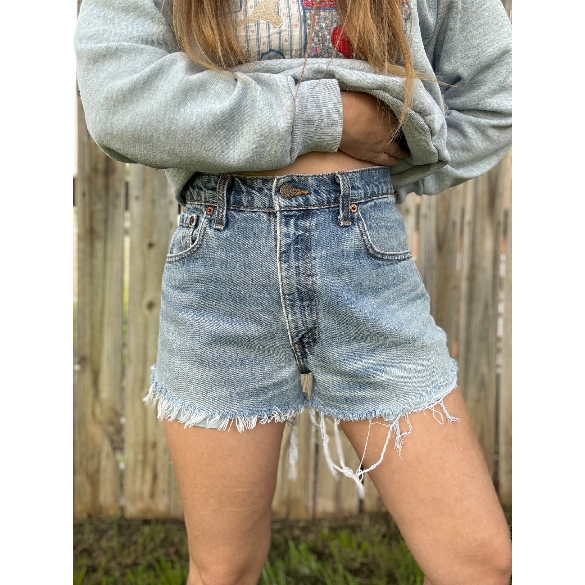 90's Levi's 512 Slim Fit Cut Off Raw Hem Denim Jean Shorts 34、mySite、garagedoors4me