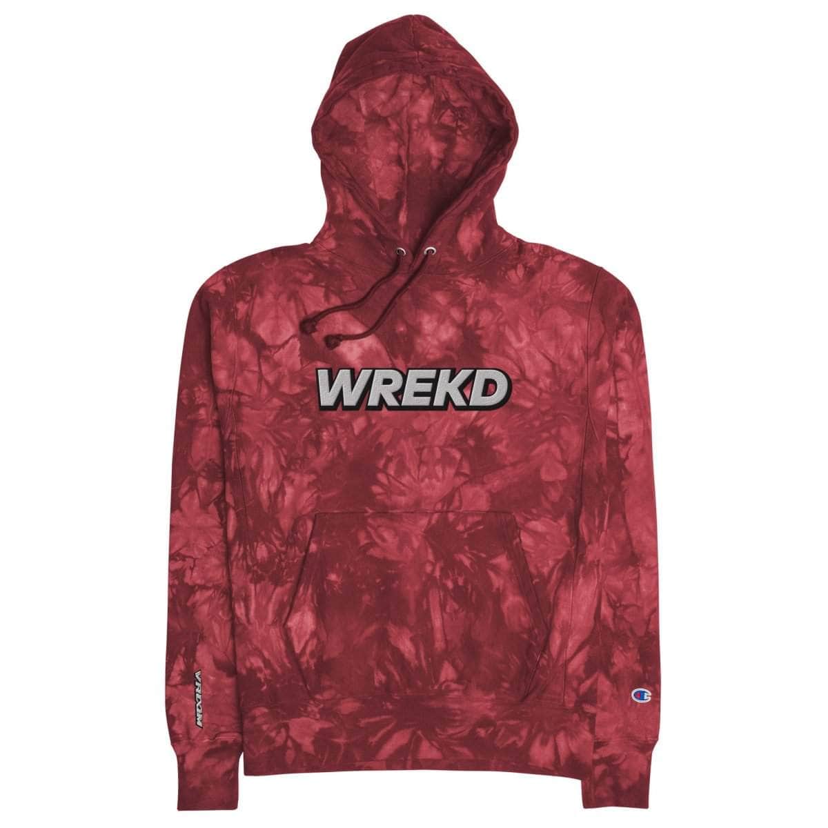  WREKD x VROOM Unisex Champion Tie-dye Hoodie、mySite、merchandisen