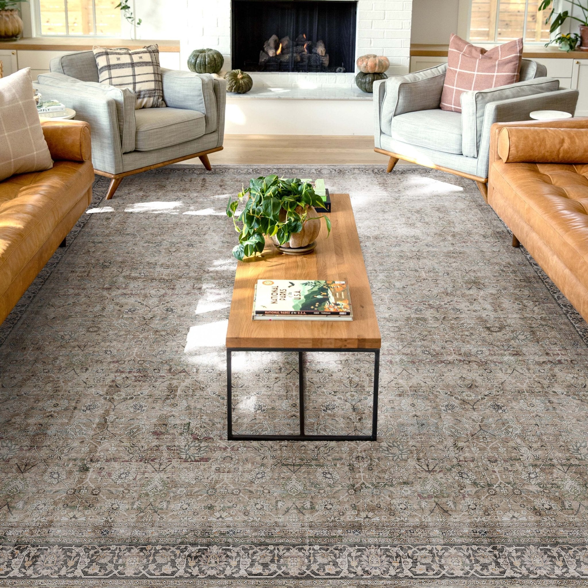 Delphine Vintage Persian Oriental Flat-Weave Rug、mySite、gigharbornorthrealestate