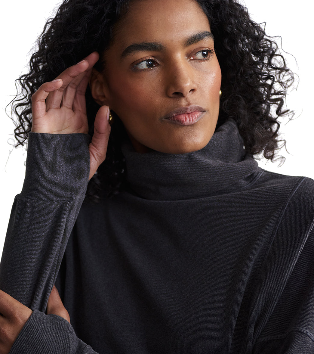 Varley Rainer Roll Neck Brushed Rib Jumper、mySite、noshort