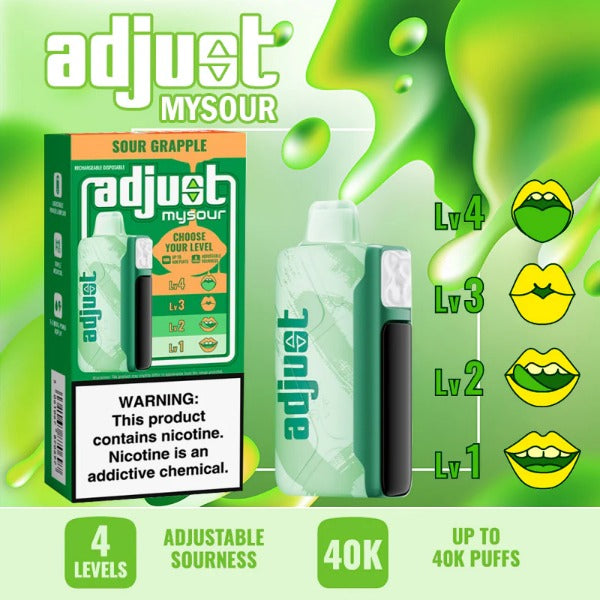 Adjust MySour 40,000 Puffs Disposable、mySite、zt4zffjzw