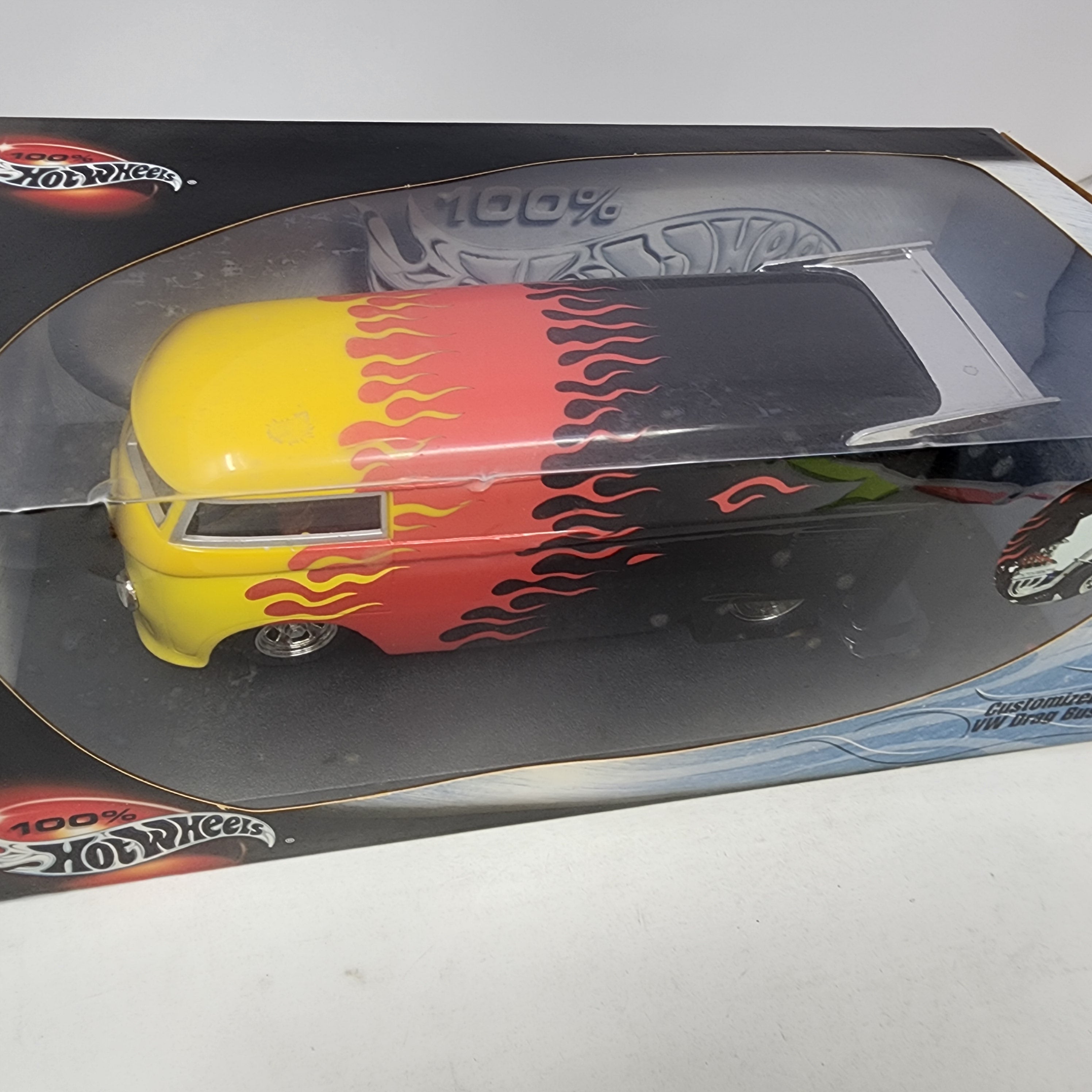 Customized VW Drag Bus * Black w/ Flames * 100% Hot Wheels 1/18 Scale、mySite、hgirdovlk