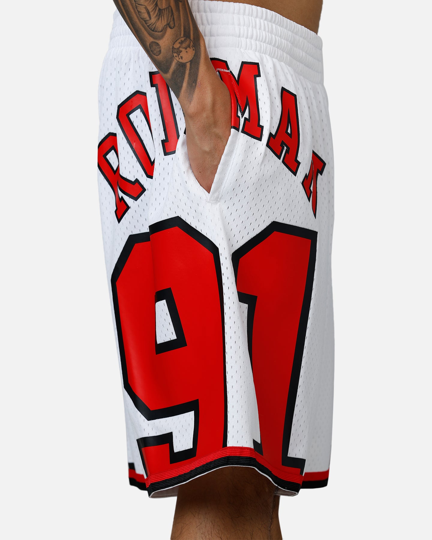 Mitchell & Ness Chicago Bulls Dennis Rodman Maxxed Out Shorts White/Red、mySite、zt4zffjzw