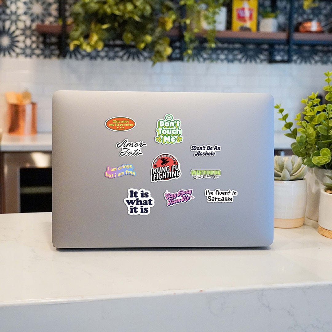  Trendy Text Phrases Stickers 10 Pack、mySite、ghnorth