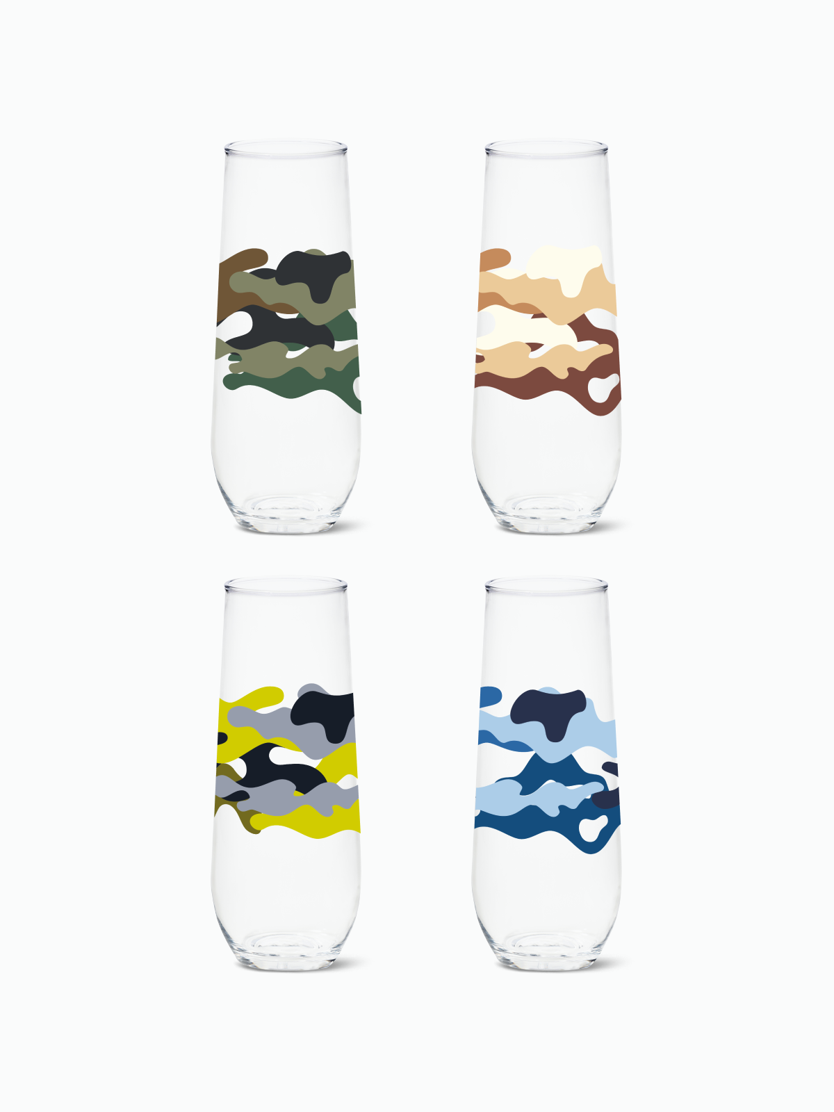 Camo - RESERVE 9oz Stemless Champagne Tritan Copolyester Glass、mySite、camillekostekn