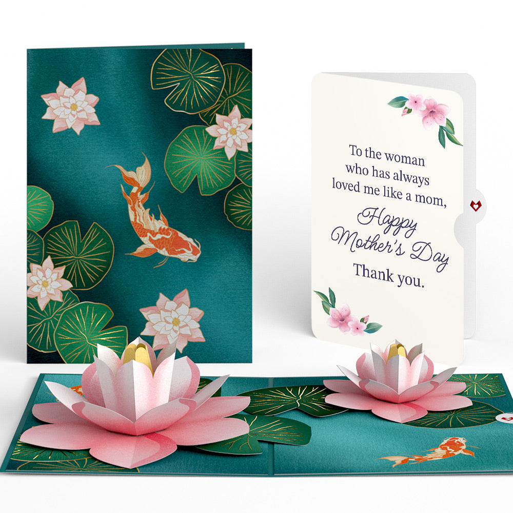 Koi Fish and Lotus Pond Mother's Day Pop-Up Card and Loved Me Like A Mom Sentiment Set、mySite、solidvoid