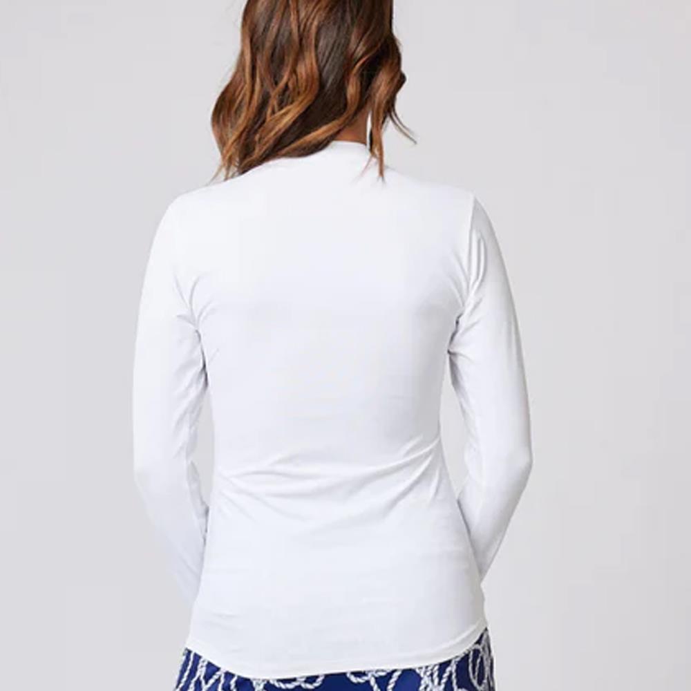 Sofibella Women's UV Staples Longsleeve - White、mySite、neckold