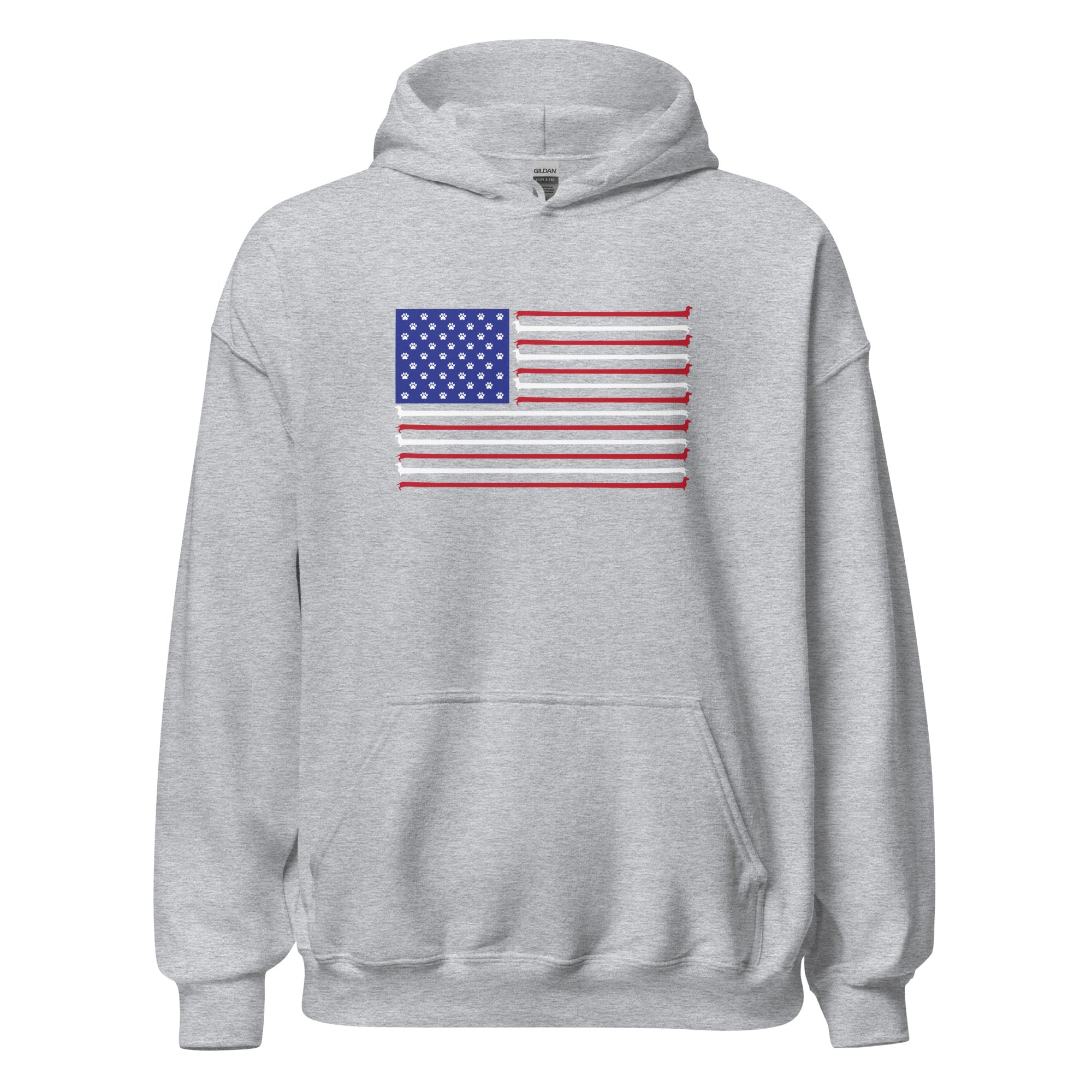 Dachshund Stars and Stripes Hoodie、mySite、camillekostekn