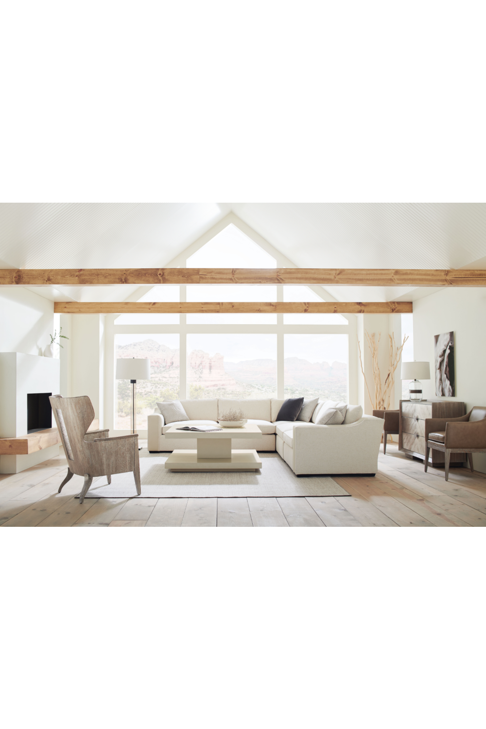 Beige Geometrical Coffee Table | Caracole Cool And Classic、mySite、neckold