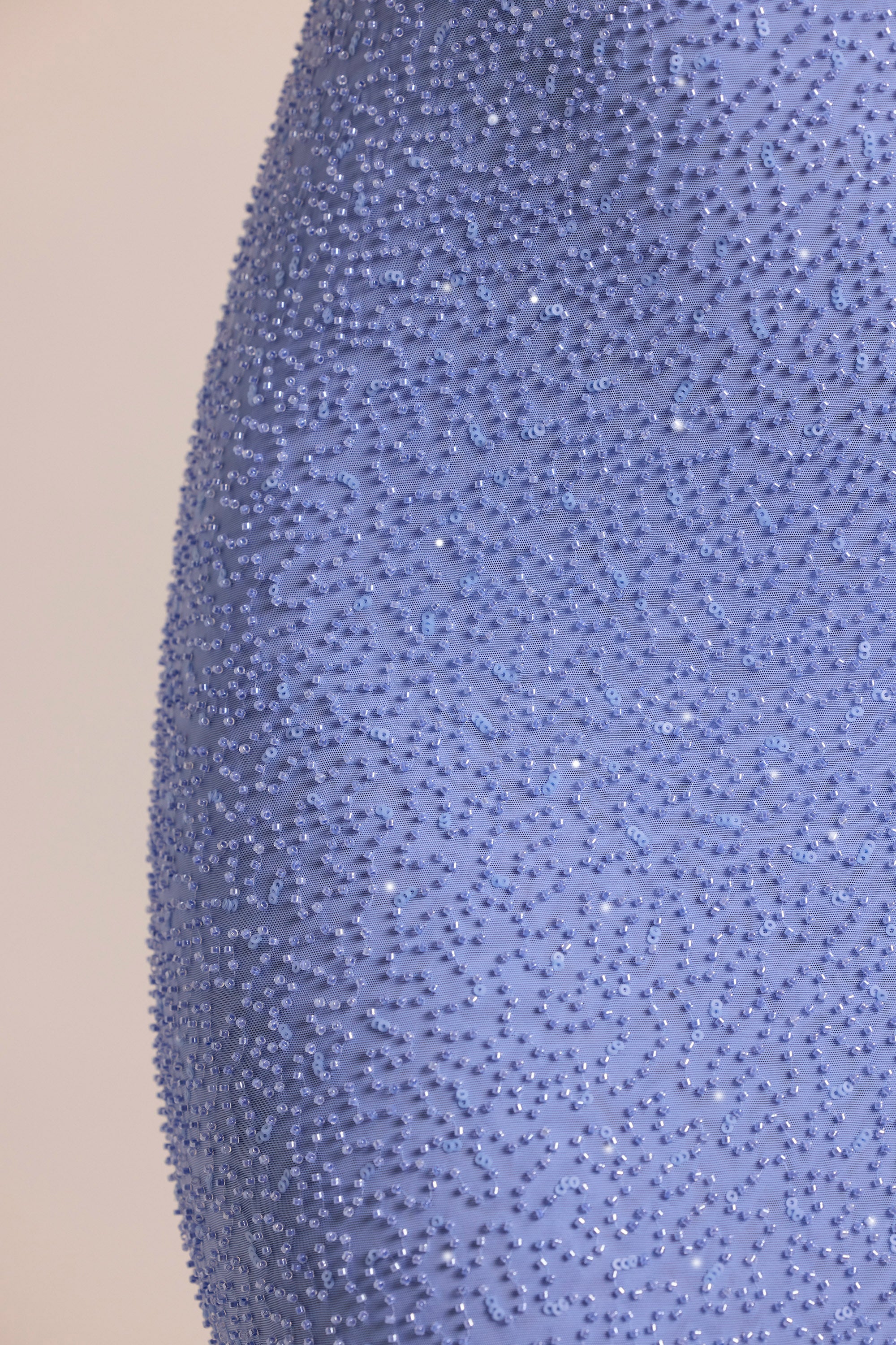 Embellished Cowl Neck Maxi Dress in Powder Blue、mySite、solidvoid