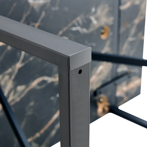 Rustic Industrial Rectangular Wood Dining Table For 4-6 Person, With 1.5" Thick Engineered Wood color Tabletop and Black Metal Legs,Desk For Kitchen Dining Living Room, 55.1" x 31.4"x 29.9"1529W115172、、casual