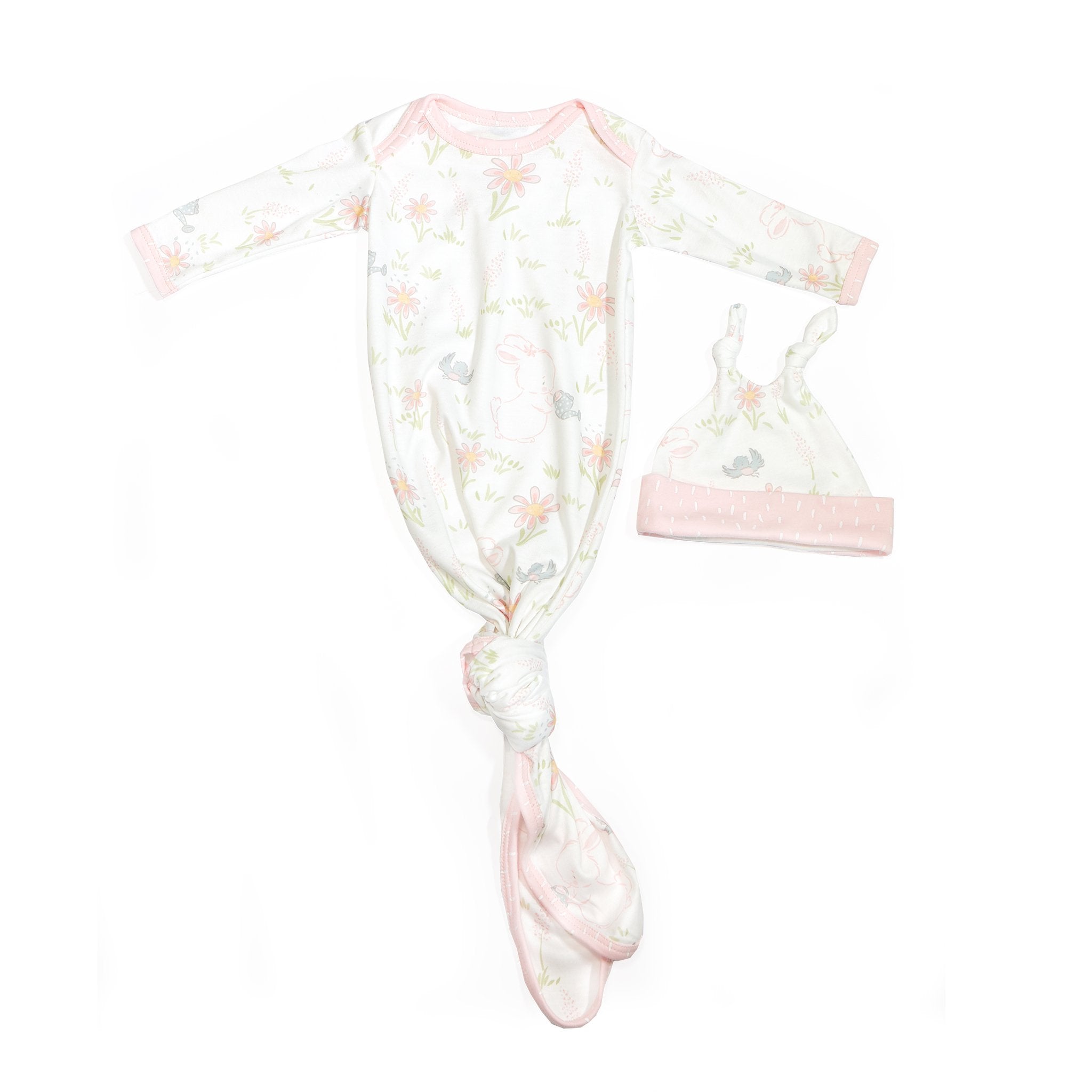 RETIRED - Newborn Friendship Blossom Knotty Gown and Hat Set、mySite、g9winljtr
