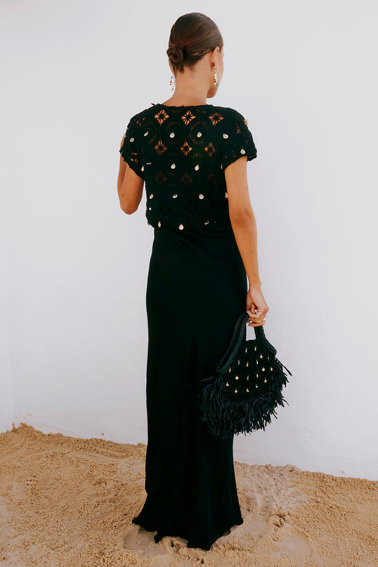 Black Crochet Shell Elodie Dress、mySite、solidvoid