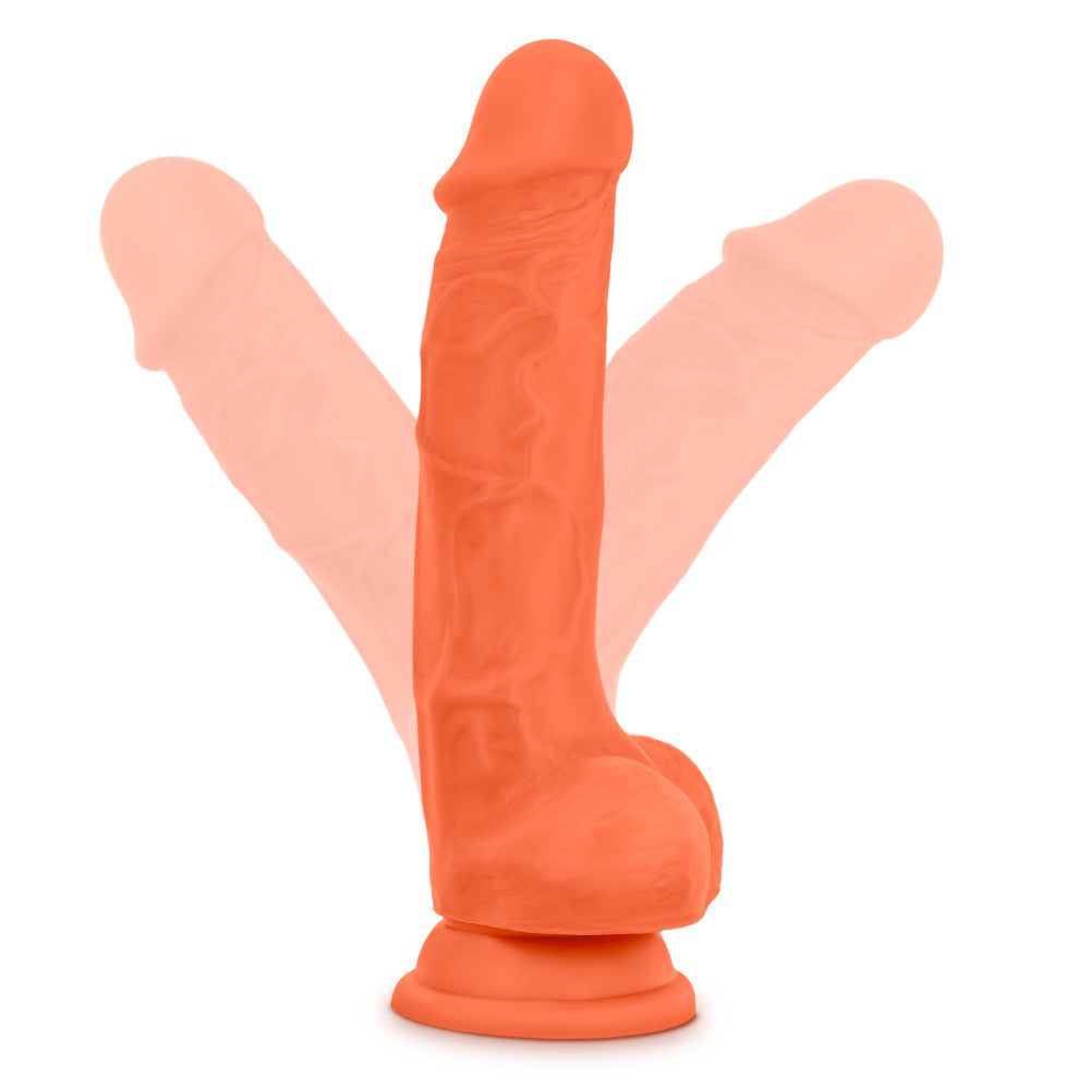 Neo Elite By Blush® | Neon Orange: 7.5-Inch Long Dildo - Made with Purio™ Silicone & SensaFeel® Dual Density Realistic Technology、mySite、bottomscart