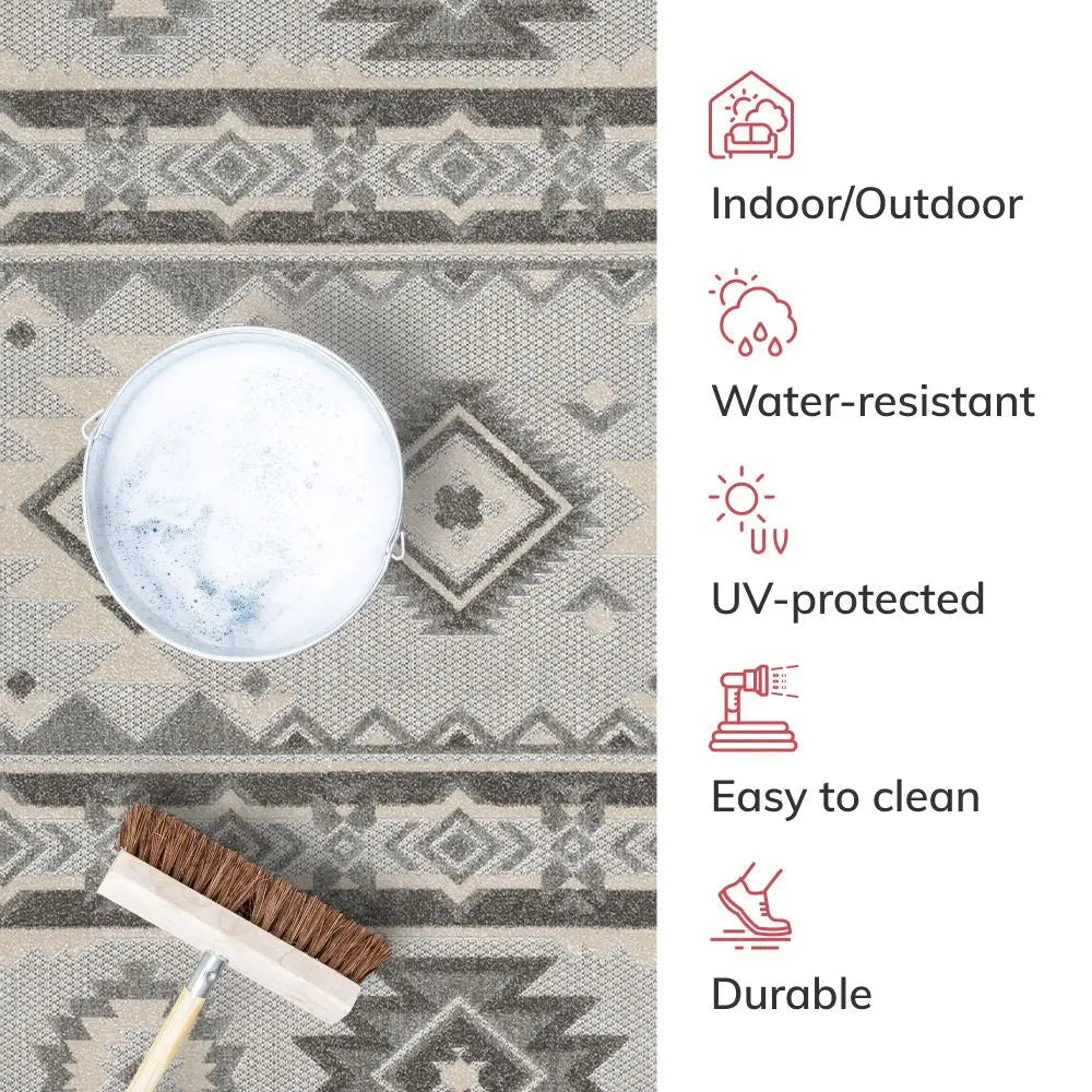 Mamba Grey Modern Indoor Outdoor Rug、mySite、gigharbornorthrealestate