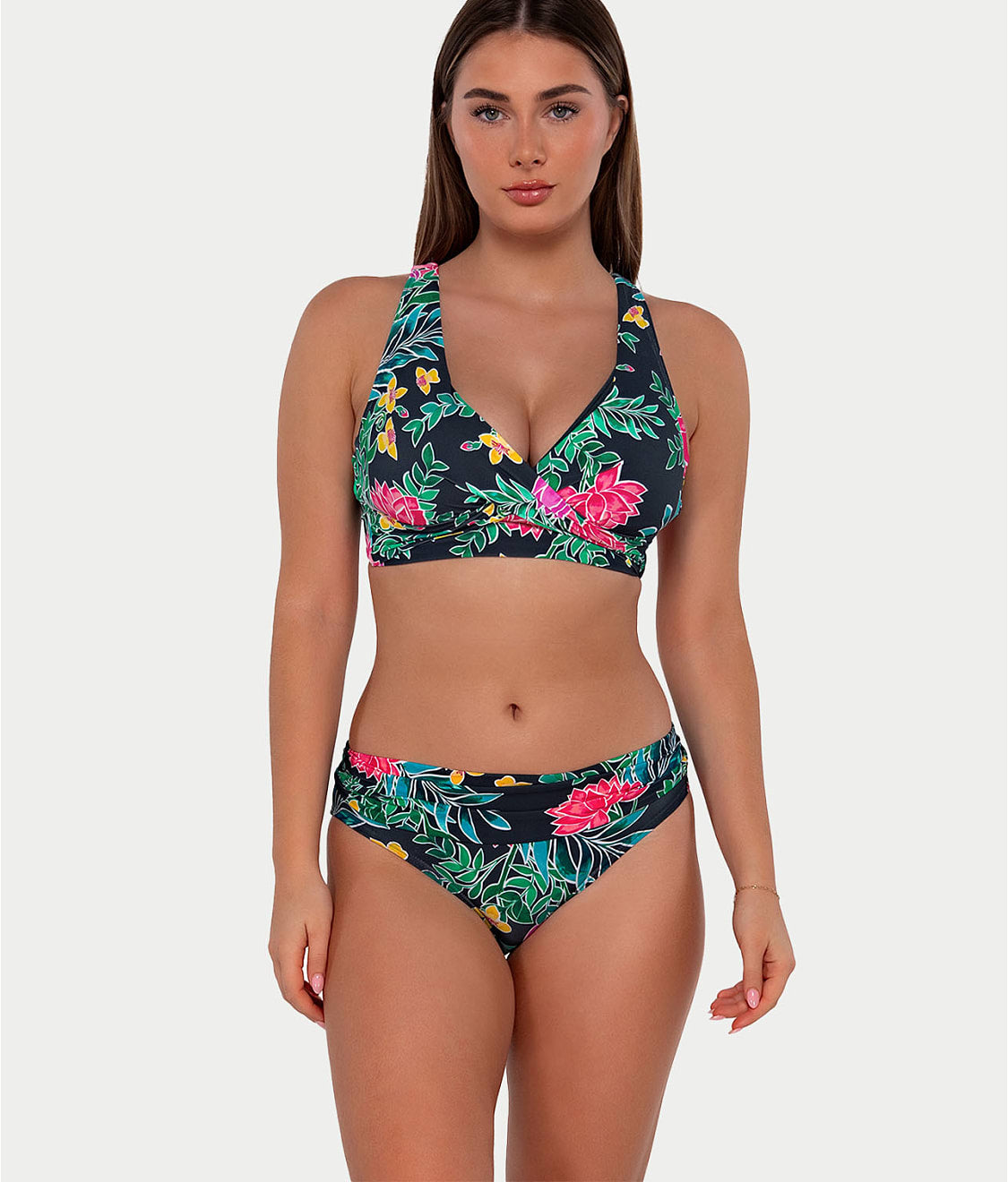 Printed Elsie Underwire Wrap Bikini Top、mySite、bengalsvssteelers