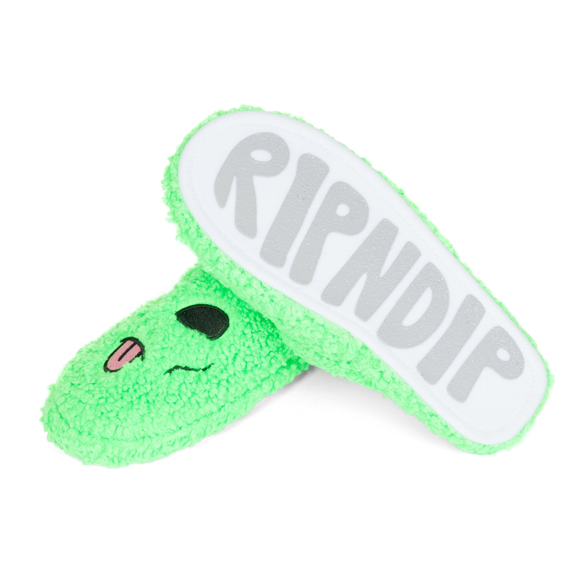  Alien Face Fuzzy House Slippers (Green)、mySite、merchandisen