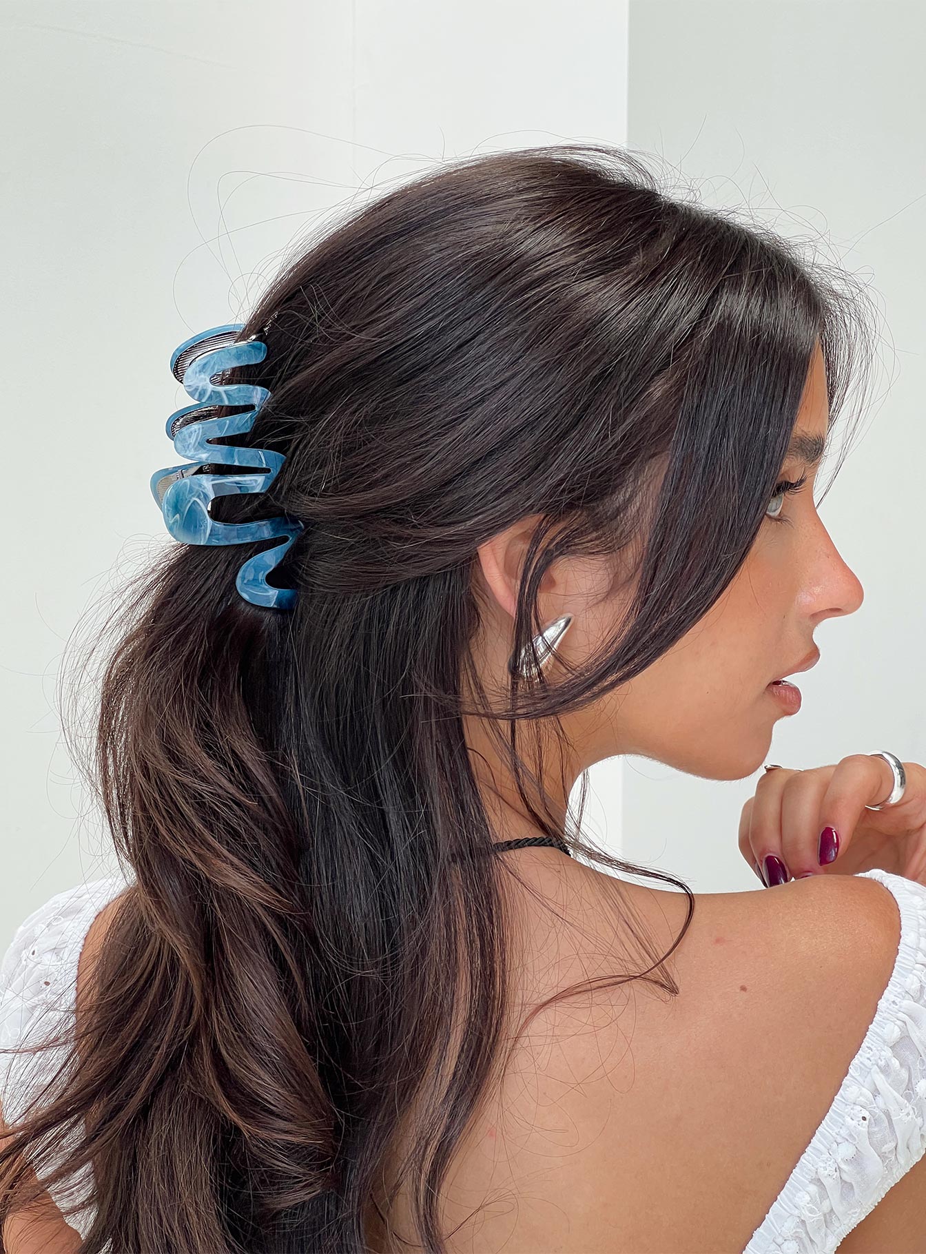 Eugenie Claw Clip Blue、mySite、solidvoid