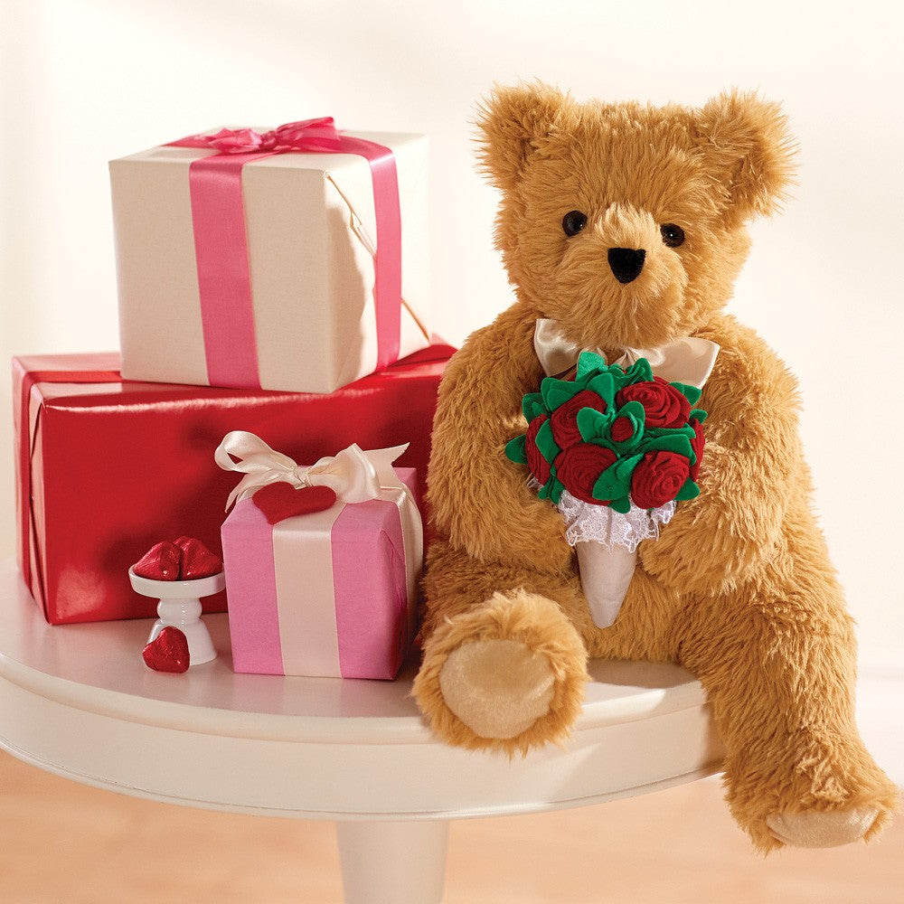 20 In. World's Coziest Bear with Rose Bouquet、mySite、g9winljtr