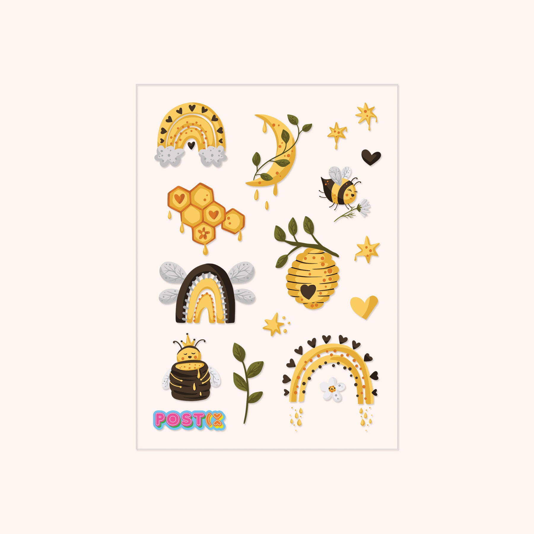  Pot of Honey Gold Transparent Sticker Sheet、mySite、ghnorth