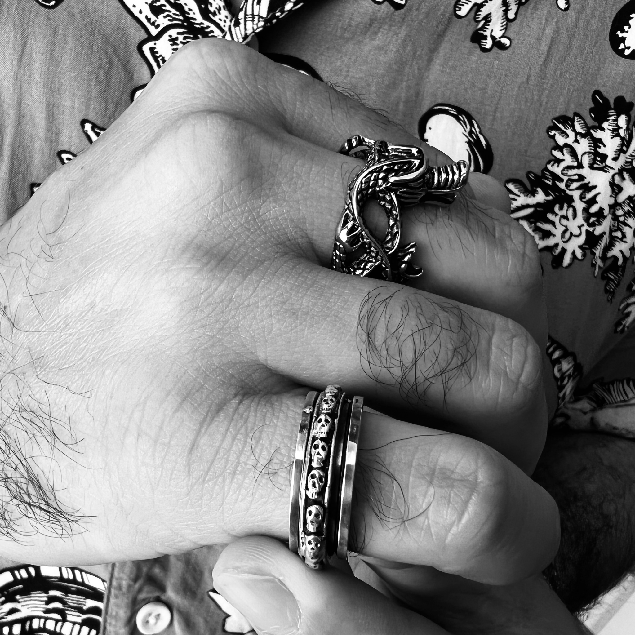 Sterling Silver Skull Spinner Ring / SSR0039、mySite、dreamappss