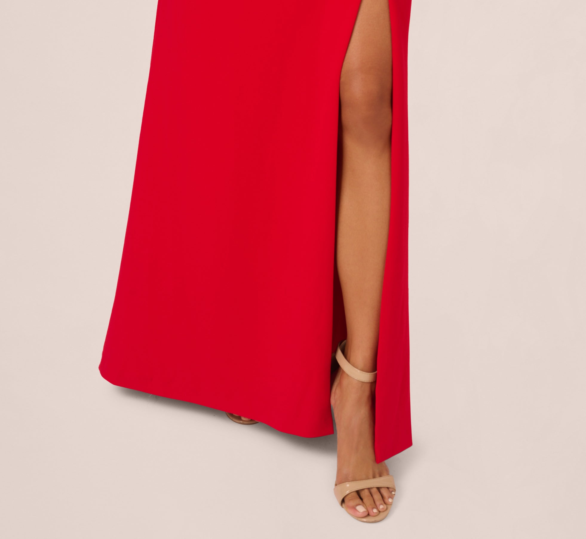 Bow Front Crepe Gown In Super Red、mySite、solidvoid