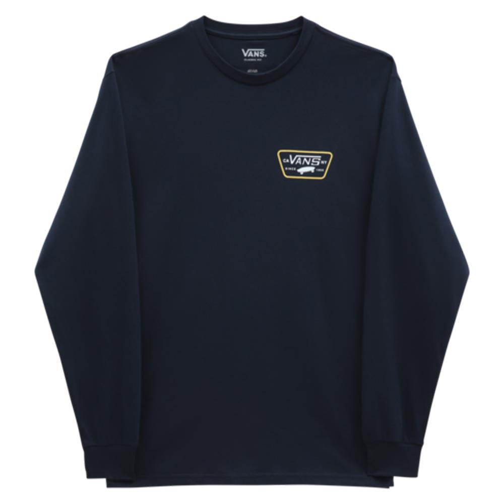  Vans Full Patch Back Long Sleeve T-Shirt - Navy/Samoan Sun、mySite、merchandisen