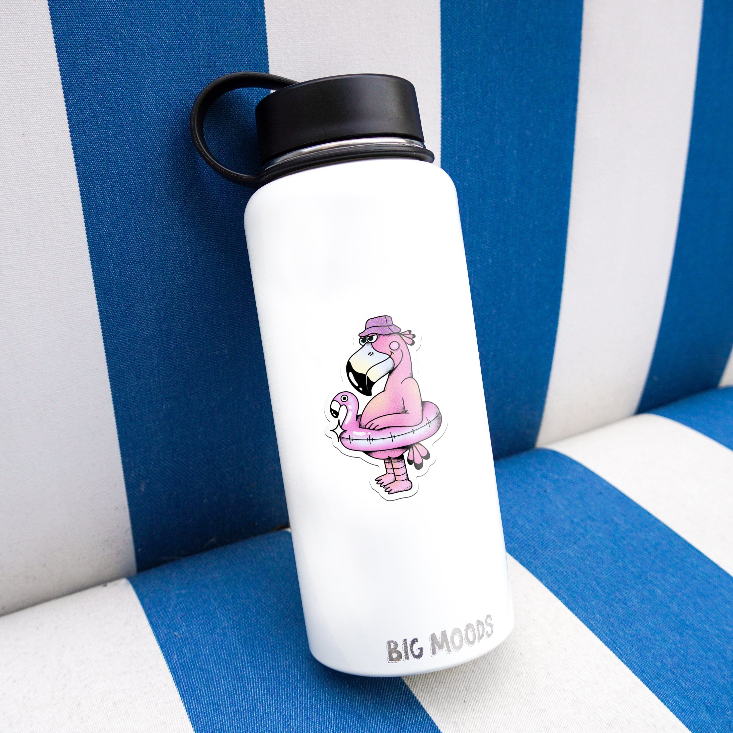  Flamingo In A Floatie Sticker、mySite、elrpsem3k