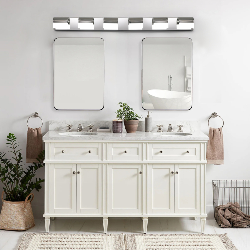 Modern Bathroom Vanity Lighting 6-Light LED Vanity Lights Over Mirror Bath Wall Lighting、、eastwooduniform