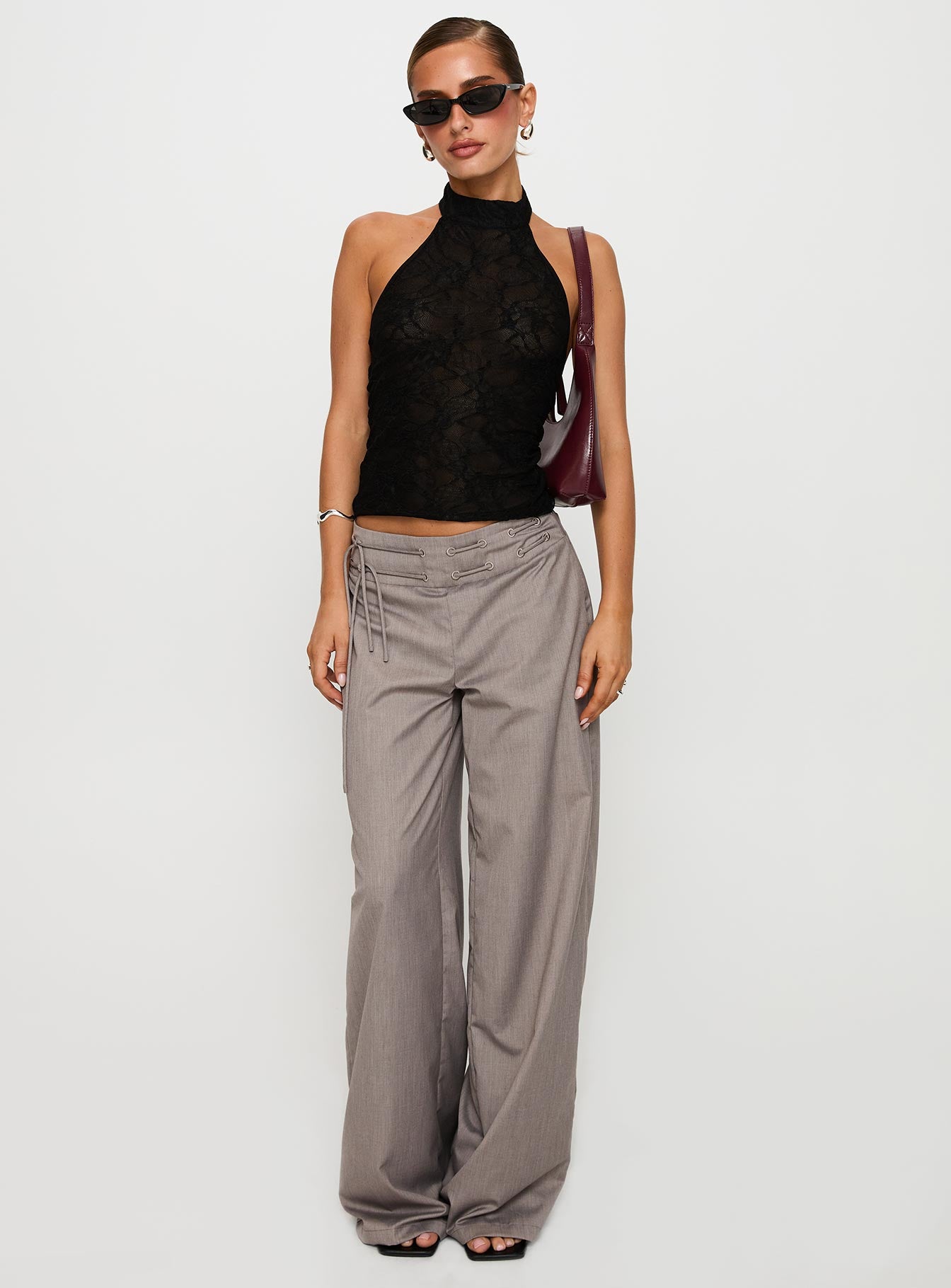 Hotter Than Fire Lace Halter Top Black、mySite、solidvoid