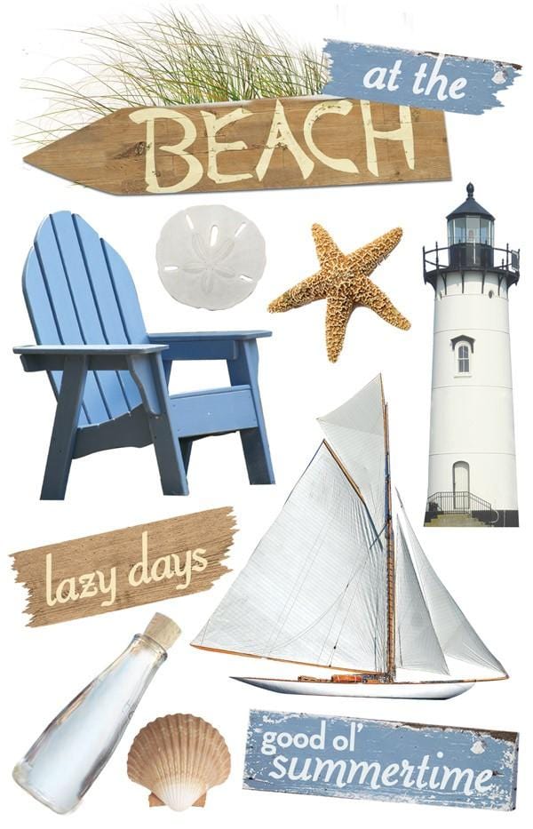  Scrapbook Stickers - 3D at the Beach、mySite、ghnorth